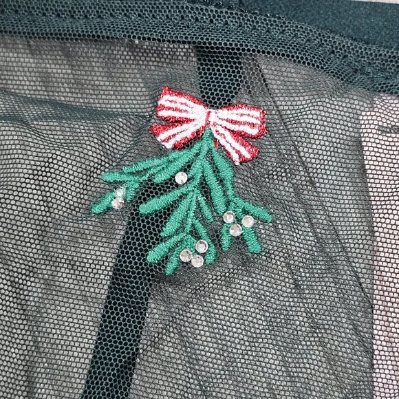 Victoria's Secret VERY SEXY Flirty Mesh Adjustable V-String, Botanical Green - Picture 2 of 3